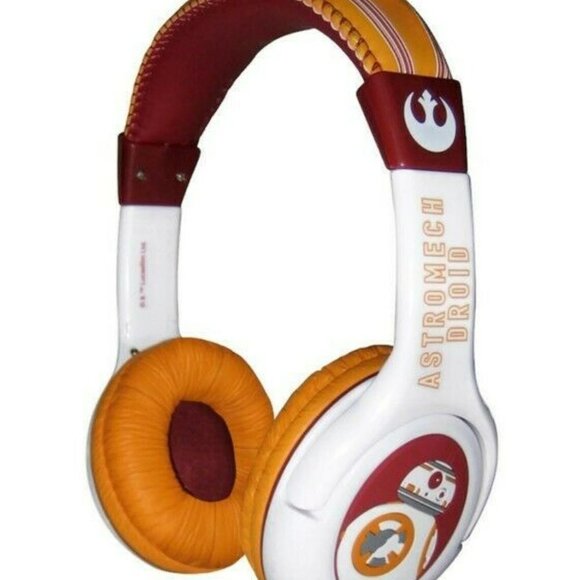 Disney Star Wars BB-8 White and Orange Headphones Volume Reduced - Picture 5 of 5